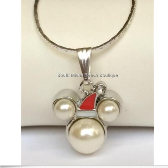 SOLD! Mickey Mouse Ears Christmas Necklace Disney - Picture 6 of 8